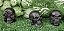 Enfeite Trio Cranios,caveira Halloween,  En 410 Artexotics - Imagem 3