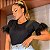 Kit com 3 blusas t shirts pluma pelinho na manga Atacado - Imagem 4