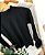 Blusa Plumas Manga Longa Elegante Canelado Premium - Imagem 3