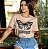 Blusa T shirt Feminina Borboleta Glorious Algodao - Imagem 3
