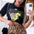 Blusa T shirt Feminina Raio Leopard - Imagem 4