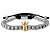 Pulseira Masculina Prateada Kit 3 em Aço Inox Cirúrgico Coroa Dourada - Imagem 4