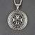 Cordão em Aço Cirúrgico Medalha do Templário Prateada - Imagem 1