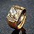 Anel Masculino Banhado a Ouro 18K Pedra Zircônia Ajustável Frete Grátis - Imagem 3