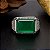 Anel Masculino Banhado Prata Esterlina 925 Ajustável com Pedra Jade Verde Frete Grátis - Imagem 5
