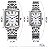 Relógios Masculino + Feminino Pulseira Aço Inox Conjunto Casal - Imagem 2