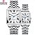 Relógios Masculino + Feminino Pulseira Aço Inox Conjunto Casal - Imagem 1