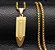 Corrente + Pingente Placa Jesus Banhada a Ouro 18K - Imagem 1