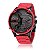 Relógio Masculino Vermelho Dual Time Unique Style - Imagem 4