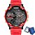 Relógio Masculino Vermelho Dual Time Unique Style - Imagem 3