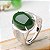 Anel Masculino Banhado Prata Esterlina 925 Ajustável Pedra Jade Fusion com Zircôrnia - Imagem 2