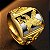Anel Grande Masculino Banhado a Ouro 18K Ajustável Águia - Imagem 4