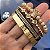 Pulseira Masculina em Aço Cirúrgico Luxuosa Conjunto com 4 Peças - Coroa 5 Pontas - Imagem 1