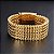 Pulseira de Aço Masculina Dourada Bracelete Banhado a Ouro 18K - Imagem 1