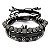 Pulseira Masculina em Liga de Aço Luxuosa Conjunto com 3 Peças - Coroa 5 Pontas - Imagem 4