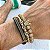 Pulseira Masculina em Liga de Aço Luxuosa Conjunto com 3 Peças - Coroa 5 Pontas - Imagem 1