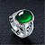 Anel Masculino Banhado Prata 925 Esterlina Ajustável com Pedra Preta Jade Fusion - Imagem 4