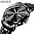 Relógio Masculino Pulseira em Aço Cronógrafo Quartzo Luxo Premium - Imagem 2