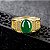 Anel Banhado a Ouro Pedra Jade Fusion Luxo - Imagem 5