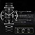 Relógio Masculino Preto Pulseira em Aço Preta Calendário Black Motion Design - Imagem 2