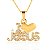 Colar Feminino Eu Amo Jesus Folheado a Ouro - Imagem 4