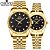 Relógios Masculino + Feminino Pulseira Aço Inox Conjunto Casal - Imagem 1