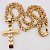 Corrente Masculina Banhada a Ouro 18K com Pingente Crucifixo - Imagem 2
