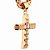 Corrente Masculina Banhada a Ouro 18K com Pingente Crucifixo - Imagem 3