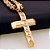 Corrente Masculina Banhada a Ouro 18K com Pingente Crucifixo - Imagem 4