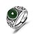 Anel Prateado Pedra Jade Fusion Regulável + Saquinho Veludo - Imagem 3