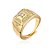 Anel Dourado Banhado a Ouro Zircônias Regulável + Saco Veludo - Imagem 3