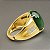 Anel Masculino Dourado Banhado Pedra Jade Fusion Ajustável - Imagem 2