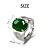 Anel Feminino Banhado a Prata 925 Jade Fusion Zircônias Ajustável - Imagem 2