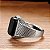 Anel Pedra Preta Trabalhado Ajustável Ônix Fusion - Imagem 3