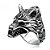 Anel Grande Prateado Lobo Wolf Regulável + Saquinho Veludo - Imagem 3
