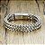 Pulseira Masculina Trançada Aço fecho Ímã Bracelete Luxo - Imagem 1