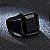 Anel Preto Total Black Ônix Aço Luxo Ajustável - Imagem 3