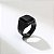 Anel Preto Total Black Ônix Aço Luxo Ajustável - Imagem 6