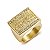Anel Santa Ceia Jesus Banhado a Ouro 18K - Imagem 1