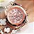 Relógio Feminino Aço Inox Luxo Rose - Imagem 1