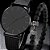 Relógio Pulseira de Aço Total Black Minimalista - Imagem 1