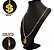 Kit Corrente Masculina + Pulseira + Pingente Cifrão Banhado a Ouro 18K - Imagem 3