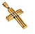 Corrente Masculina Cordão Pingente E Cordão 10 MM Banhado Ouro 18K + Pulseira - Imagem 3
