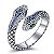 Anel Feminino Prateado  Ajustável Cobra Serpente Snake - Imagem 7