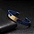 Pulseira de Aço Inox Azul Bracelete Coroa da Marca - Imagem 1