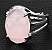 Anel Pedra Quartzo Rosa Regulável - Imagem 1