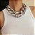 Colar Feminino Prateado Grosso Giovanna - Imagem 1