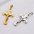 Pingente Cruz Crucifixo Dourado Prateado Aço Inox - Imagem 6