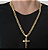 Corrente Masculina 8 mm e Pingente Cruz Banhado Ouro 18K - Cordão - Imagem 5
