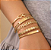 Kit de Pulseiras Femininas Folheadas a Ouro 18k – Luxo, Elegância e Delicadeza em Cada Detalhe - Imagem 3